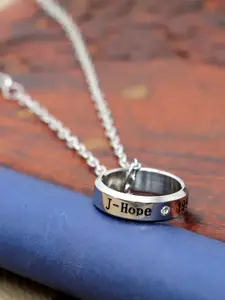 University Trendz Silver-Plated BTS Kpop J-Hope Pendant With Chain