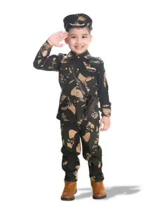 BAESD Boys Printed Shirt With Trousers & Cap