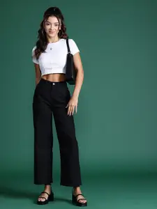 DressBerry Women Wide Leg Stretchable Jeans