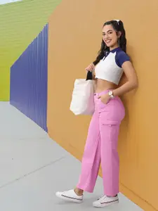 DressBerry Women Straight Fit Stretchable Cargo Jeans