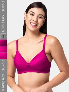 Tweens Pack Of 3 Full Coverage Non-Wired Lightly Padded T-Shirt Bra All Day Comfort