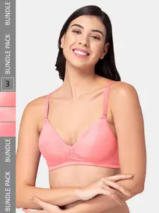 Tweens Pack Of 3 Full Coverage Lightly Padded Seamless T-shirt Bra With All Day Comfort