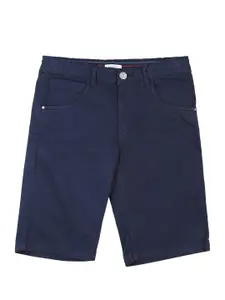 Gini and Jony Boys Blue Solid Regular Fit Shorts