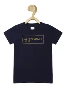 Allen Solly Junior Boys Typography Printed Pure Cotton T-shirt