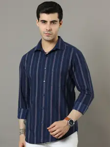 Bushirt Classic Striped Pure Cotton Casual Shirt
