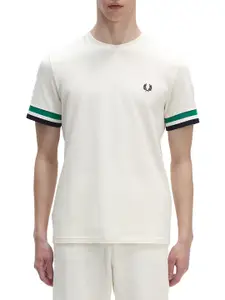 Fred Perry Round Neck Short Sleeves Cotton T-shirt
