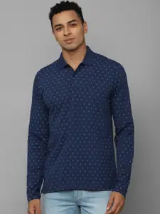 Allen Solly Geometric Printed Polo Collar Pure Cotton T-shirt