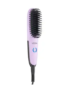 VEGA VHSB-05 Go Mini Hair Straightener Brush with Thermoprotect Technology - Purple