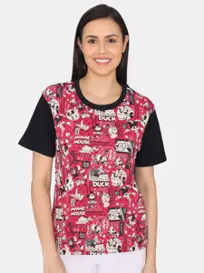 Zivame Mickey & Friends Printed Pure Cotton Top