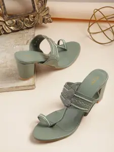 Anouk Woven Ethnic Block Heels