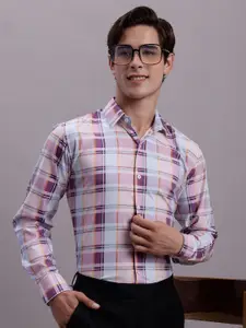 JAINISH Classic Tartan Checks Opaque Formal Shirt