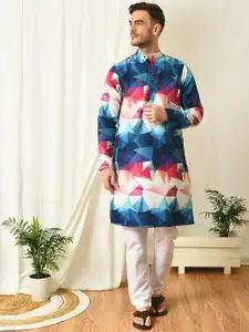 hangup trend Geometric Printed Regular Kurta With Pyjamas