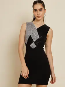 BAESD Embellished Sequinned Detailed Bodycon Mini Dress