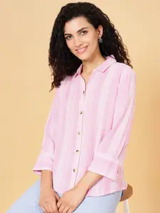 Honey by Pantaloons Striped Bell Sleeve Shirt Style Top