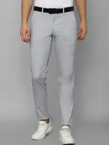 Louis Philippe Sport Mid-Rise Slim Fit Plain Cotton Formal Trousers