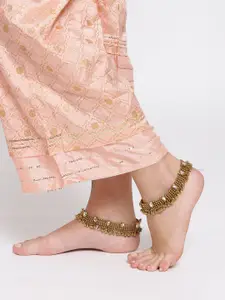 YouBella Gold-Toned Stone-Studded Anklets
