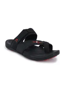 Action Men Black One Toe Comfort Sandals