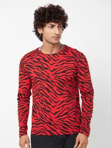 VASTRADO Animal Printed Round Neck Cotton Casual T-Shirt