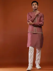 KALKI Fashion Embroidered Kurta With Trousers & Jacket
