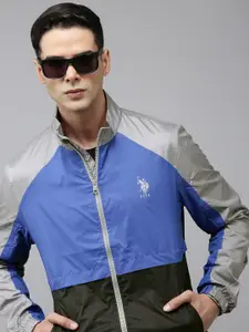 U.S. Polo Assn. Denim Co. Men Colourblocked Windcheater Jacket
