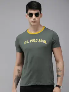 U.S. Polo Assn. Denim Co. Brand Logo Printed Pure Cotton T-shirt