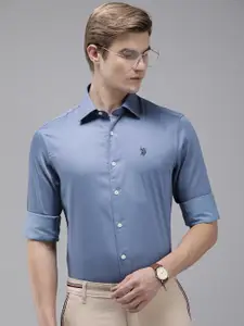 U.S. Polo Assn. Tailored Fit Solid Semi Formal Shirt