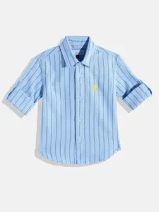 U.S. Polo Assn. Kids Boys Striped Pure Cotton Casual Shirt