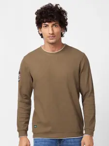 SPYKAR Slim Fit Full Sleeves Round Neck Cotton Sweatshirt