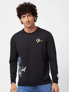 SPYKAR Graphic Printed Cotton Pullover Sweatshirt