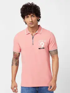 SPYKAR Polo Collar Slim Fit Cotton T-Shirt