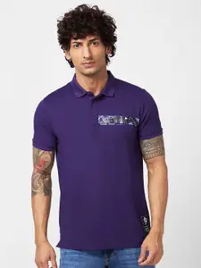 SPYKAR Polo Collar Slim Fit Cotton T-Shirt