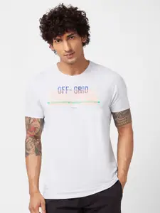 SPYKAR Typography Printed Slim Fit Cotton T-Shirt