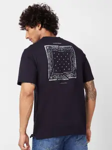 SPYKAR Graphic Printed Relaxed Fit Cotton T-Shirt