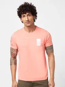 SPYKAR Typography Printed Slim Fit Cotton Casual T-Shirt