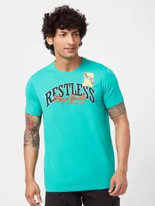 SPYKAR Typography Printed Slim Fit Cotton Casual T-Shirt