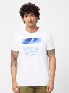 SPYKAR Graphic Printed Slim Fit Cotton Casual T-Shirt