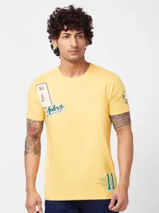 SPYKAR Typography Printed Slim Fit Cotton Casual T-Shirt