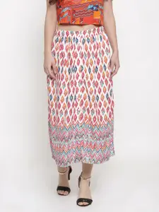 Global Desi Multicoloured Printed Skirt