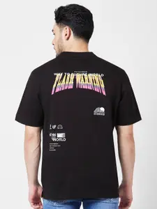 SPYKAR Typography Printed Relaxed Fit Cotton T-shirt