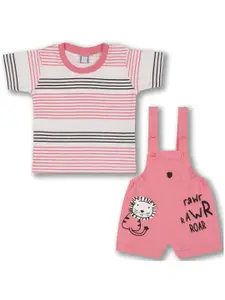 Wish Karo Infant Boys Striped T-shirt With Shorts