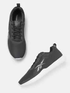Reebok Men Woven Design Drift Running Shoes with Brand Logo Detail