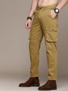 Roadster Men Cotton Mid-Rise Cargo Trousers