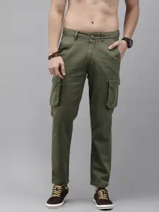 The Roadster Life Co. Men Mid Rise Pure Cotton Cargo Trouser
