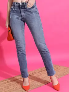Tokyo Talkies Women Straight Fit Heavy Fade Stretchable Jeans