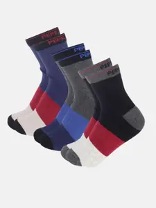 Pepe Jeans Men Pack Of 3 Colourblocked Cotton Ankle-Length Socks