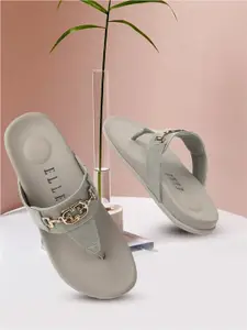 ELLE Buckled T-Strap Flats