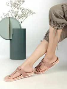 ELLE Buckled T-Strap Flats