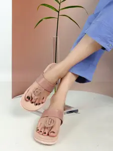 ELLE Buckled T-Strap Flats