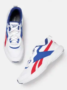 Reebok Men Woven Design Round-Toe Rush Extreme Running Shoes with Brand Logo Detail