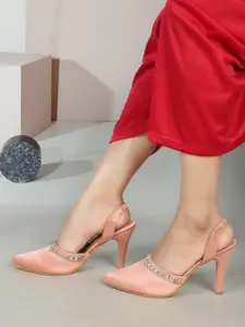 ELLE Embellished Slim Heel Pumps